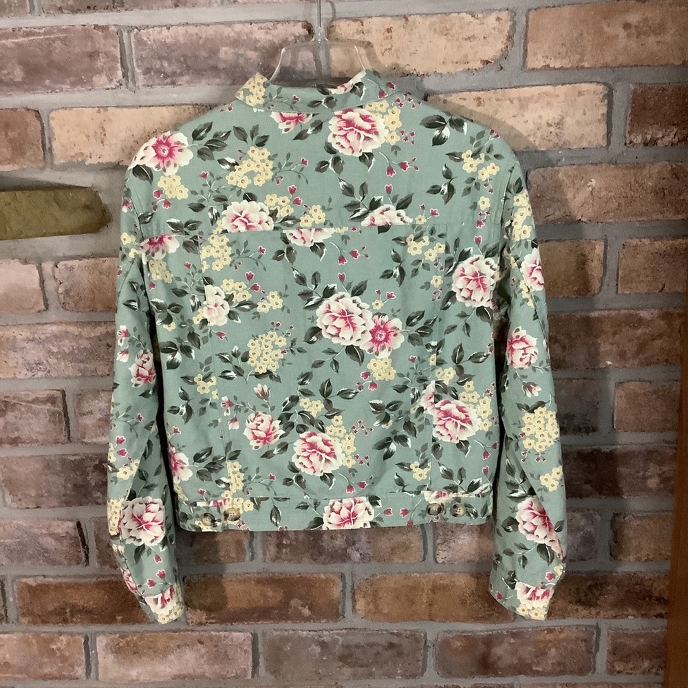 TALBOTS Floral Linen Jacket 6 - Picture 10 of 10